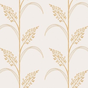 S // Modern Wild Grass trail in gold and ivory white
