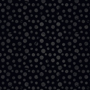 Small grey polka dots on a black background.  