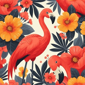 Tropical Flamingo Paradise
