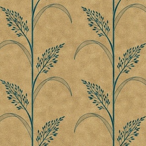 S // Modern Wild Grass trail in teal and gold