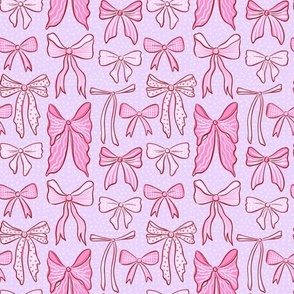 Cute pink girly design with pink bows