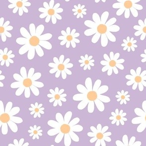 Daisy, florals, daisies, lilac, purple