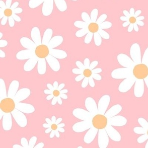 ( large ) daisy, florals, daisies, pink