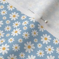 ( small ) Daisy, florals, daisies, blue, white