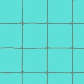 tennis net grey on aqua large