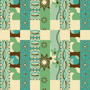 QUILT DESIGN 9 - CHEATER QUILT COLLECTION (GREEN)
