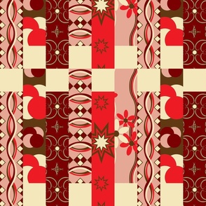 QUILT DESIGN 9 - CHEATER QUILT COLLECTION (RED)