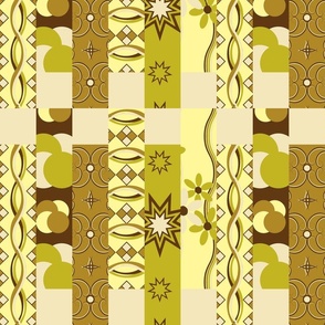 QUILT DESIGN 9 - CHEATER QUILT COLLECTION (YELLOW)