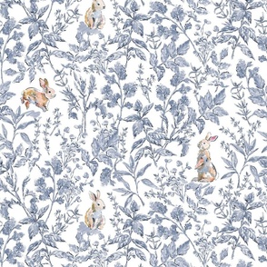 Bunny toile blue