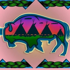 buffalo sweetgrass - Pattern Large