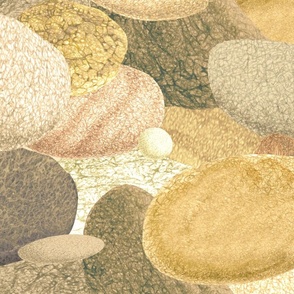 Minimalist warm River Pebbles YJ