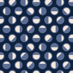 Laugh Out Loud LOL Smiley Geo Dots - Blue Nova & Navy