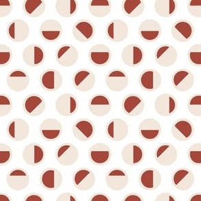 Laugh Out Loud LOL Smiley Geo Dots - Terracotta & White