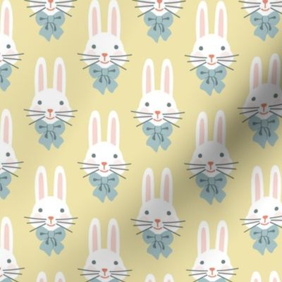 Dapper Bunnies - Yellow, Large Scale