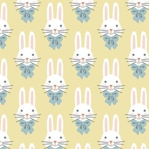 Dapper Bunnies - Yellow, Large Scale