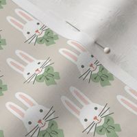 Dapper Bunnies - Beige, Medium Scale