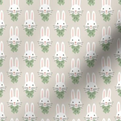 Dapper Bunnies - Beige, Medium Scale