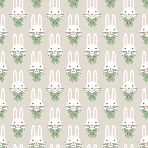 Dapper Bunnies - Beige, Medium Scale