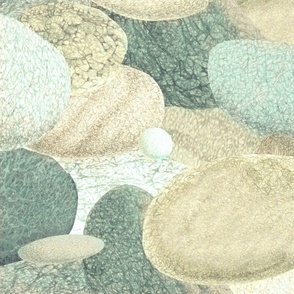 Minimalist warm River Pebbles CJ