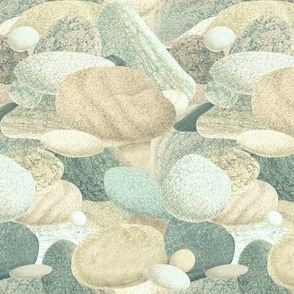 Minimalist warm River Pebbles C50