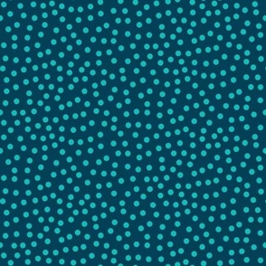 Leap Frog_teal/navy dots