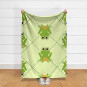 Cute cartoon frog repeating pattern