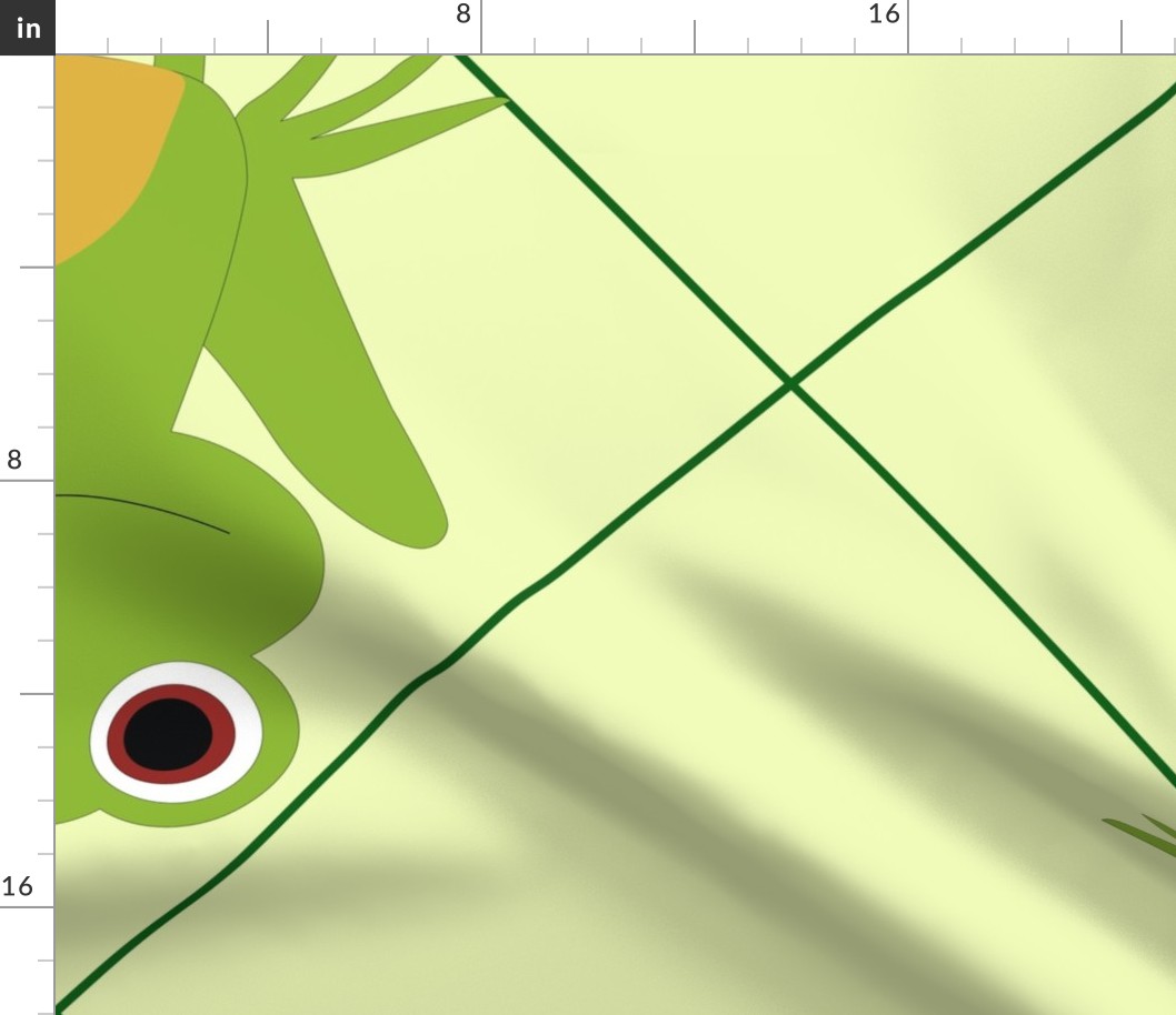 Cute cartoon frog repeating pattern