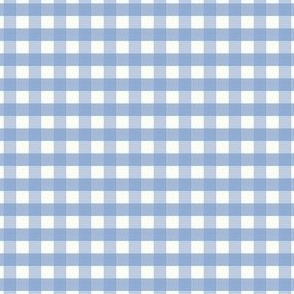 1/4 inch Small Cornflower blue gingham check - Cornflower blue cottagecore country plaid - perfect for preppy blue wallpaper bedding tablecloth - vichy check