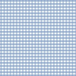1/8 inch Tiny (xxs) Cornflower blue gingham check - Cornflower blue cottagecore country plaid - perfect for preppy blue wallpaper bedding tablecloth - vichy check