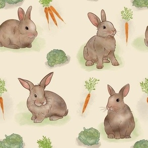 Watercolor Rabbits