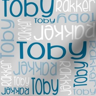 Personalized Name Fabric - Nested - Flexi  - Toby Rakker