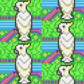 Cockatoo Pixel Painting