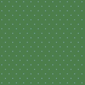 Bo Peep polka dots green with blue