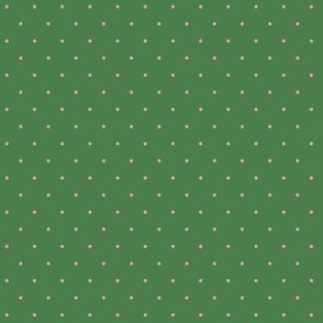 Bo Peep polka dots green with pink