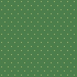 Bo Peep polka dots green with yellow