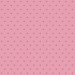 Bo Peep polka dots pink with burgundy