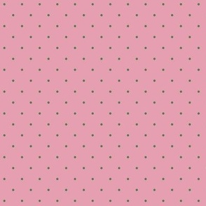 Bo Peep polka dots pink with green