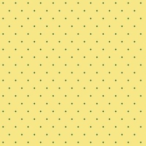 Bo Peep polka dots yellow with green