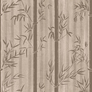Bamboo trees warm earth tones pattern