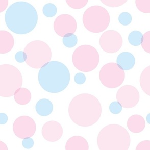 Dancing Bubbles pink and blue_medium by Cheryl Steffen