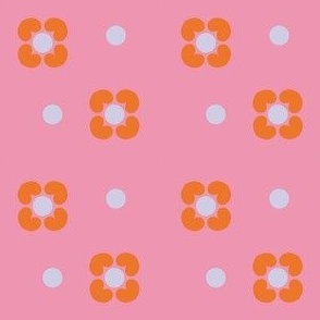 Cheerful Abstract Blooms | Bubblegum-Pink Mini Scale
