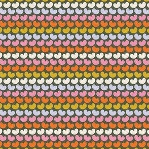 Colorful Hearts Striped | Olive Mini Scale