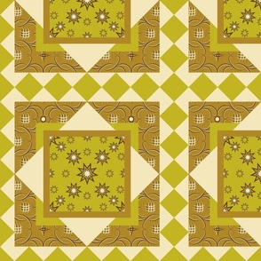 QUILT DESIGN 10 - CHEATER QUILT COLLECTION (YELLOW)