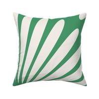 Large - Bright Green and white modern simple floral for wallpaper, bedding and fabric