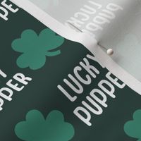 Medium - Lucky Pupper - Dusty Dark Evergreen