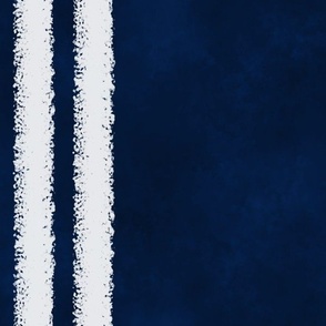Large White Paint Stripes on Indigo Blue (Vertical)