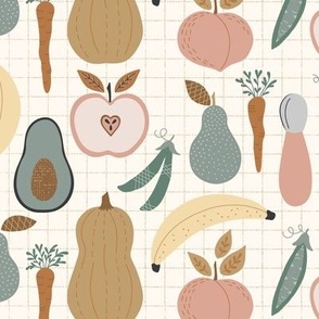 baby's first foods in earth tones - large size