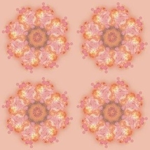 Peach Floral Pinwheel