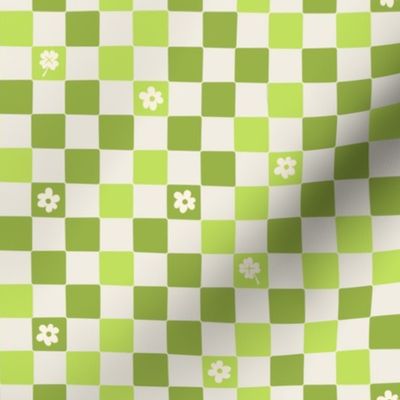 Green checkers clover