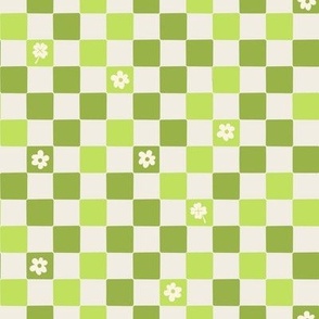 Green checkers clover
